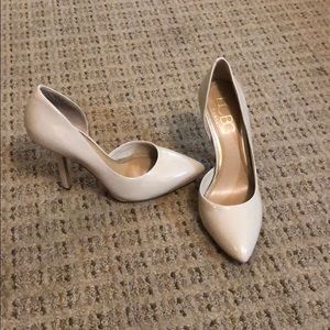 Pointed toe nude heels